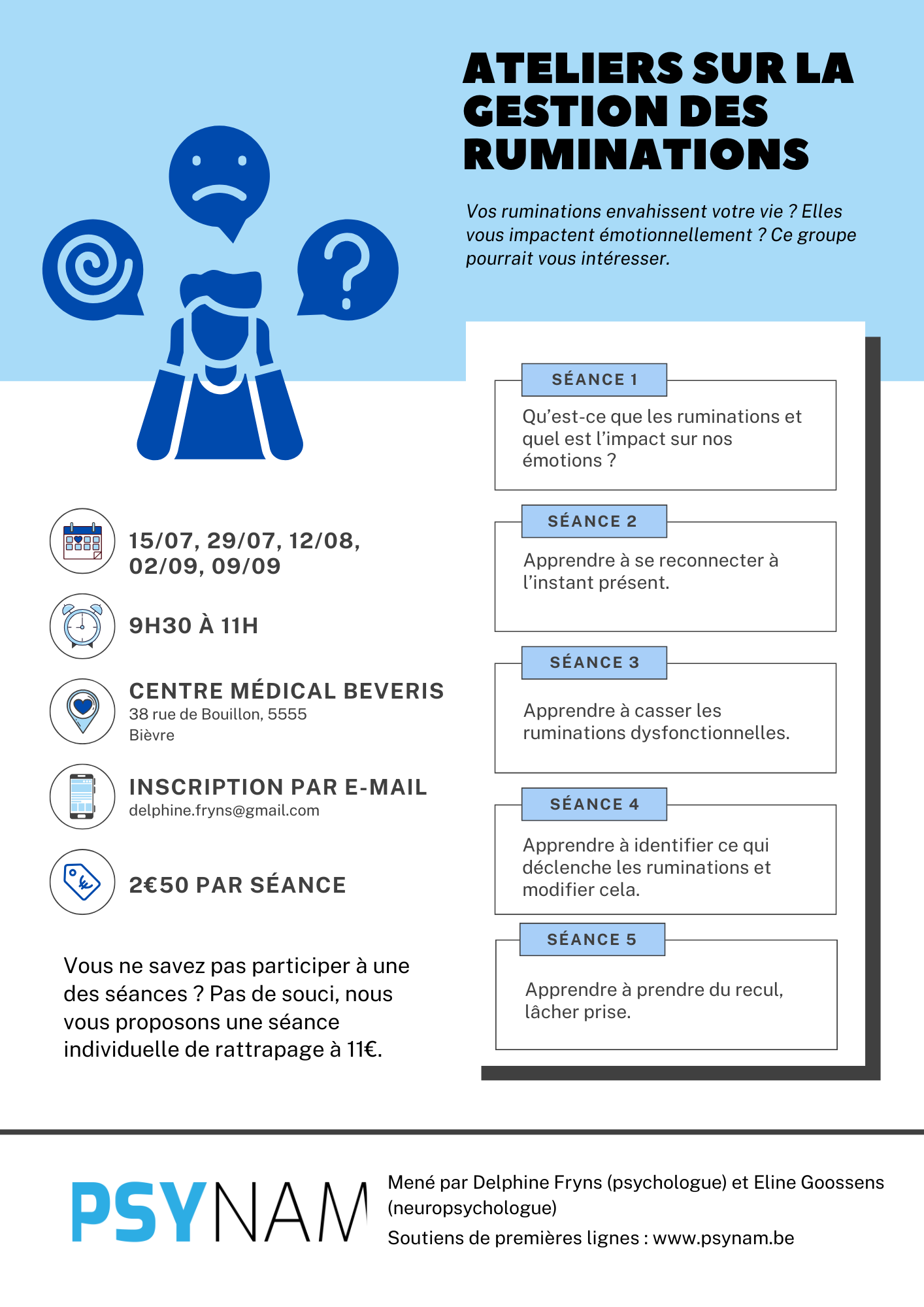 Ateliers sur la gestion des ruminations