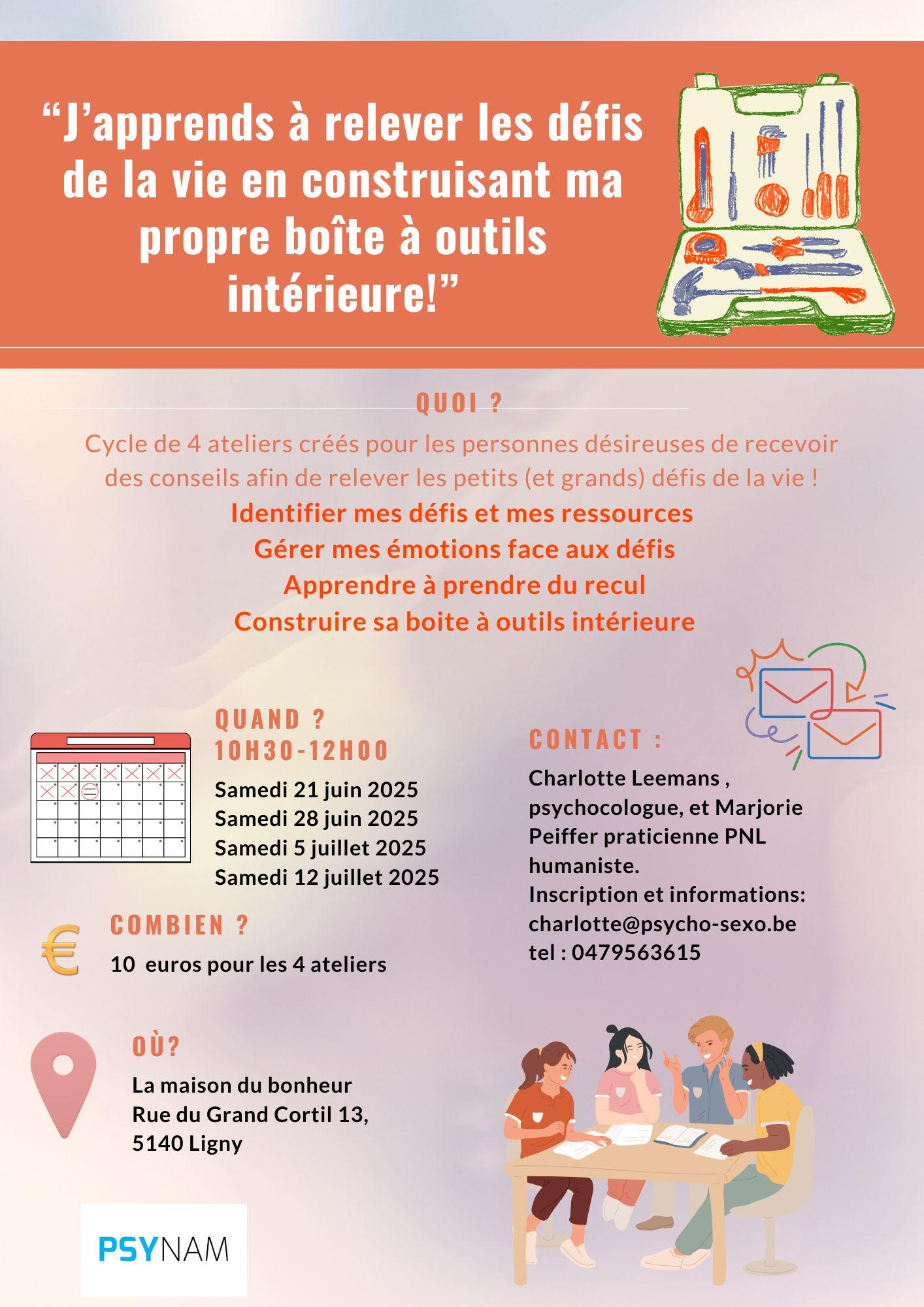 J’apprends à relever les défis de la vie en construisant ma propre boîte à outils intérieure