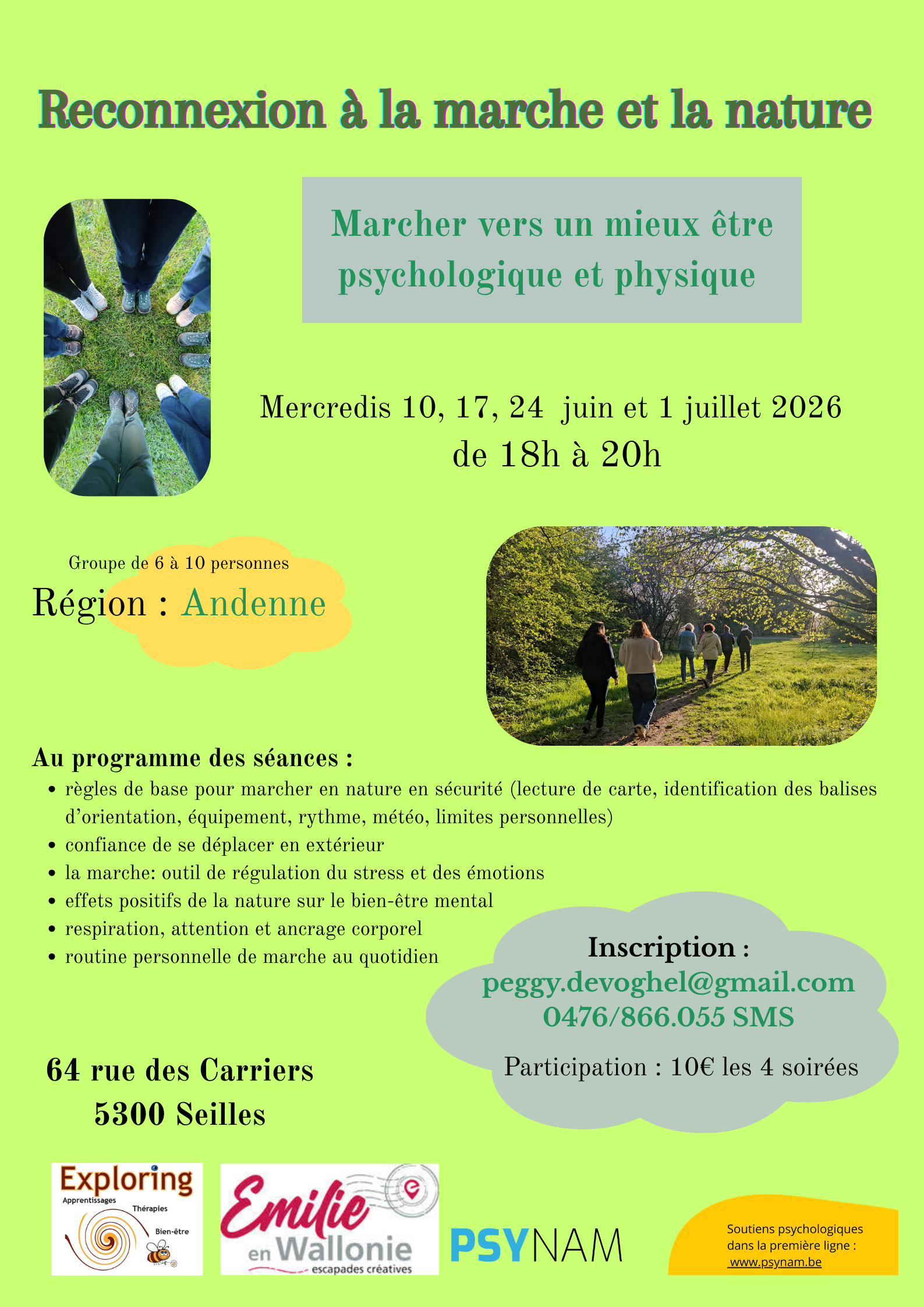 Reconnexion à la nature - Marcher vers un mieux être mental et physique