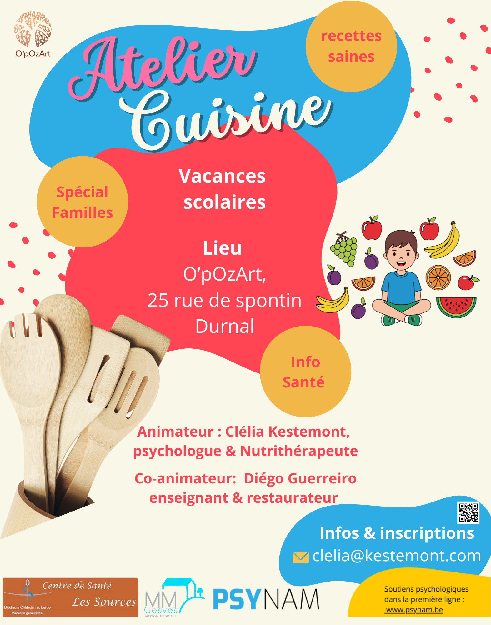 🍎🧠 Alimentation & santé mentale - ateliers culinaires de sensibilisation spécial familles