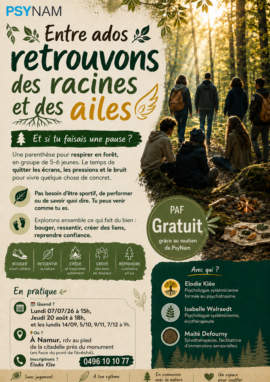 Atelier en forêt pour les ado 