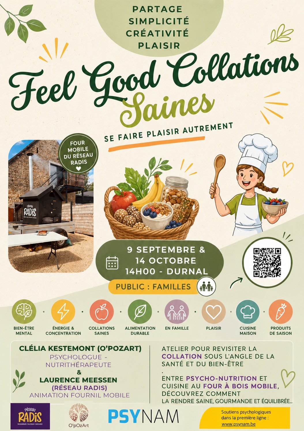 🍎🔥 Atelier collations saines au four mobile- se faire plaisir autrement